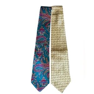 Geoffrey Beene two vintage silk ties